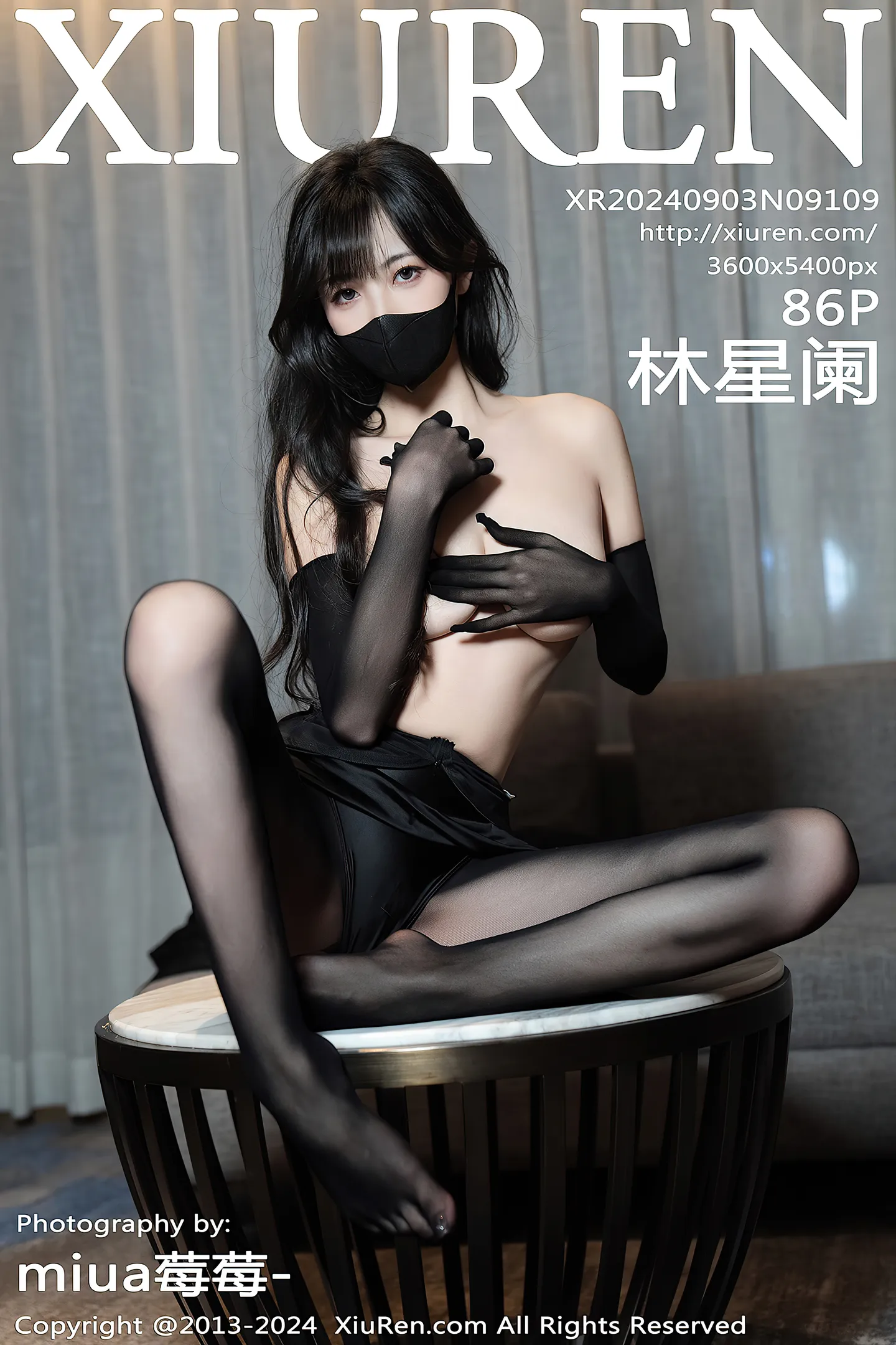 [XiuRen秀人网]No.9109_模特林星阑性感黑色高叉连体衣配超薄黑丝秀曼妙身姿诱惑写真86P-秀人网 - XiuRen.Space